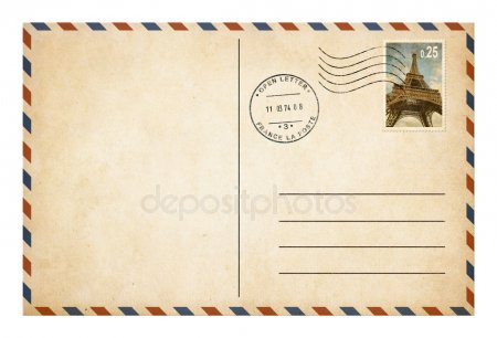 A image of a blank postcard.